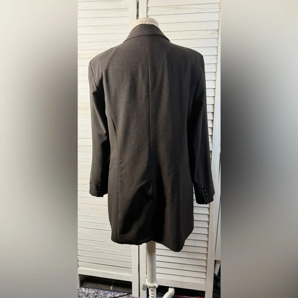 Rachel Zoe Double Breasted Blazer Brown Tailored Office Chic Jacket Size M - Picture 5 of 12